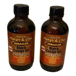 Jamaican Mango & Lime Black Castor Oil Vitamin A D E 4 FL Oz Bundle 2 pack